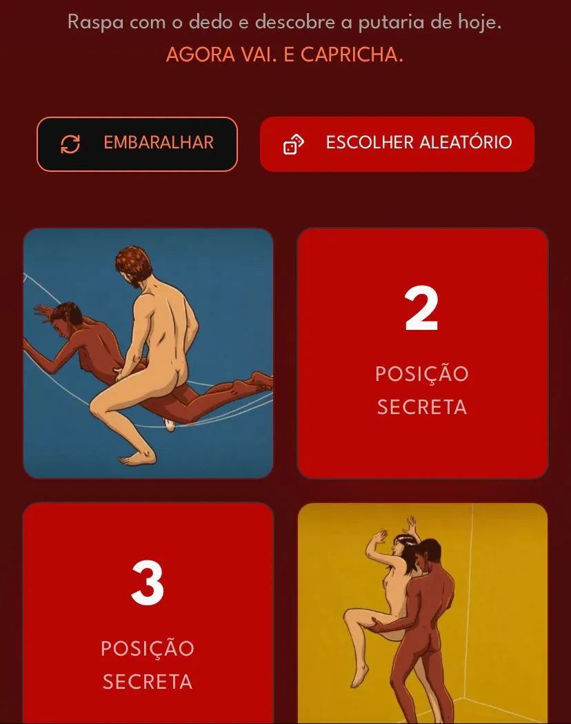 Mockup of the 'Jogo das Posições' game screen.