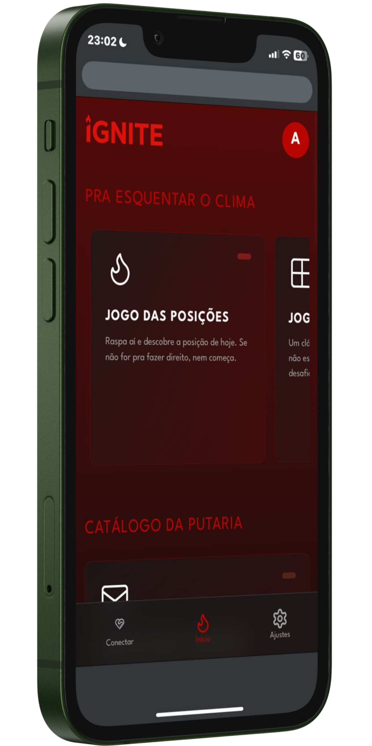 Mockup of an iPhone showing the IGNITE app.